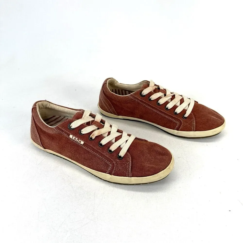 Taos STAR Women's Athletic Shoes Size 10 Salmon Canvas Sneakers Casual